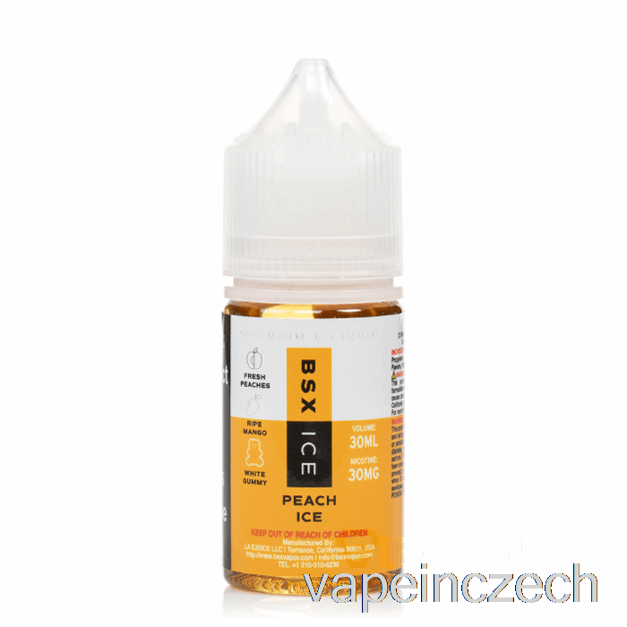 Broskvový Led - Bsx Salt Series - 30ml 30mg Vape Pero